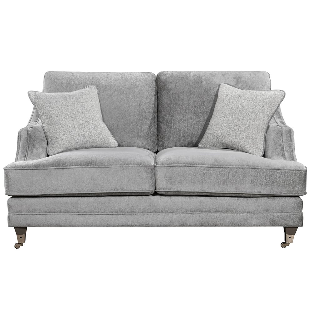 Enmore Fabric 2 Seater Sofa In Silver