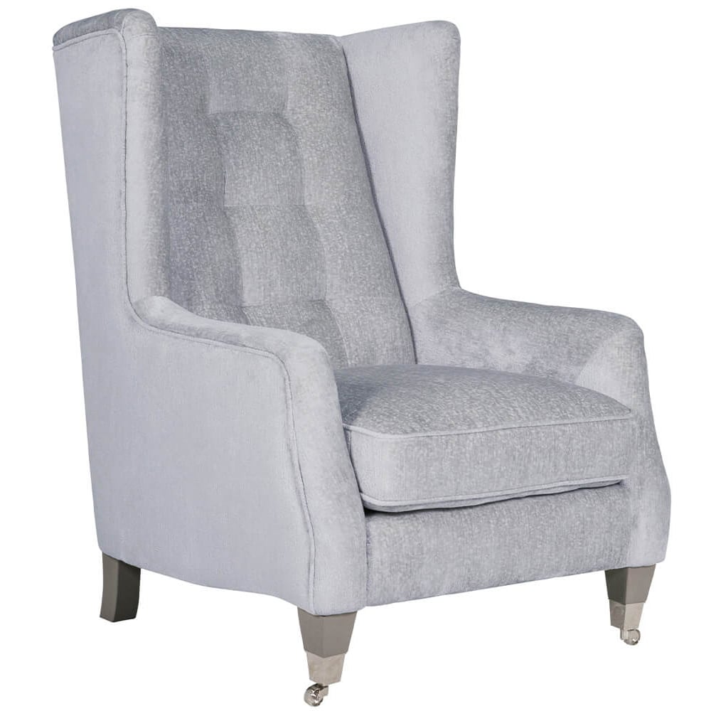 Enmore Fabric Bedroom Chair In Silver