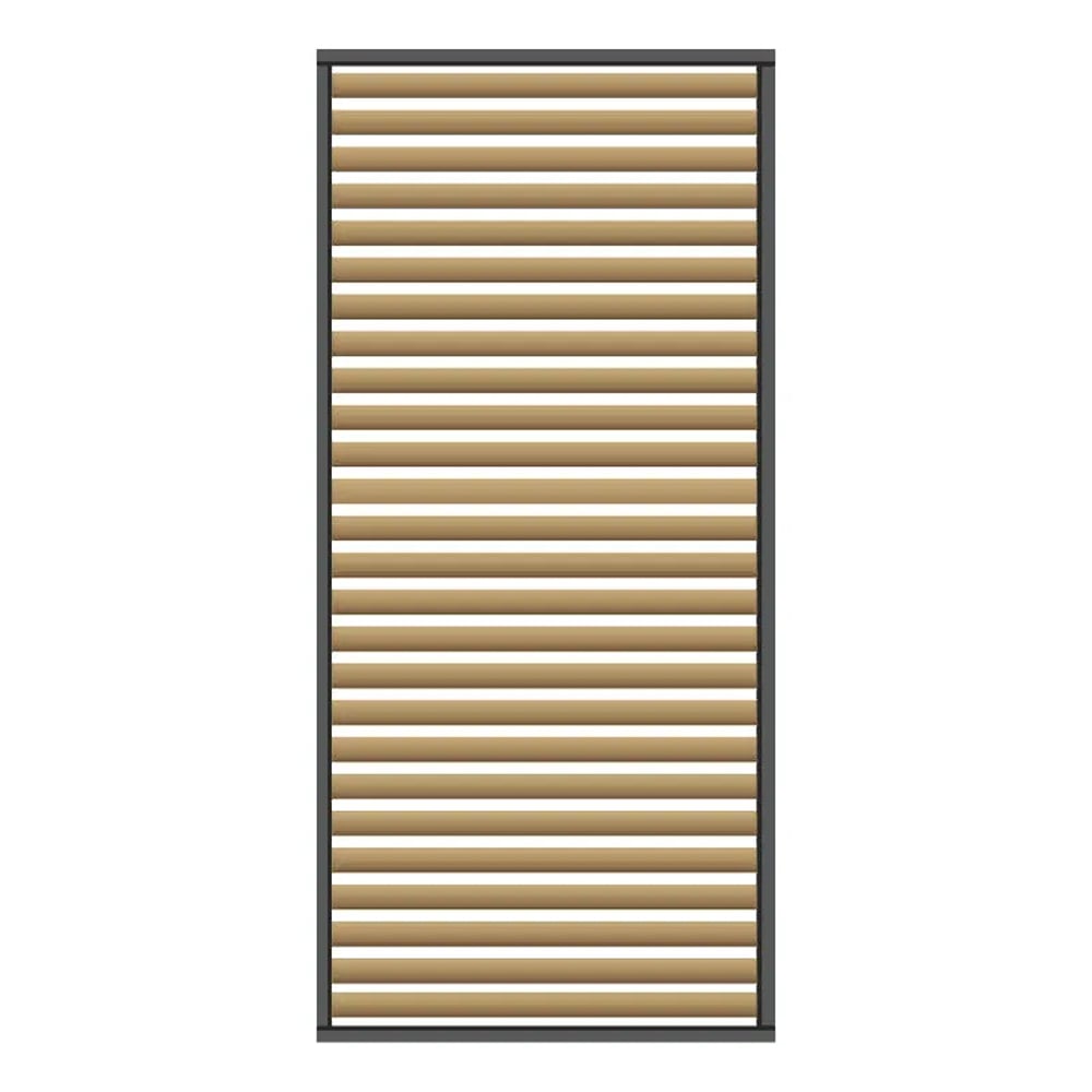 Enoch Medium Aluminium Outdoor Side Wall Frame In Oak Effect