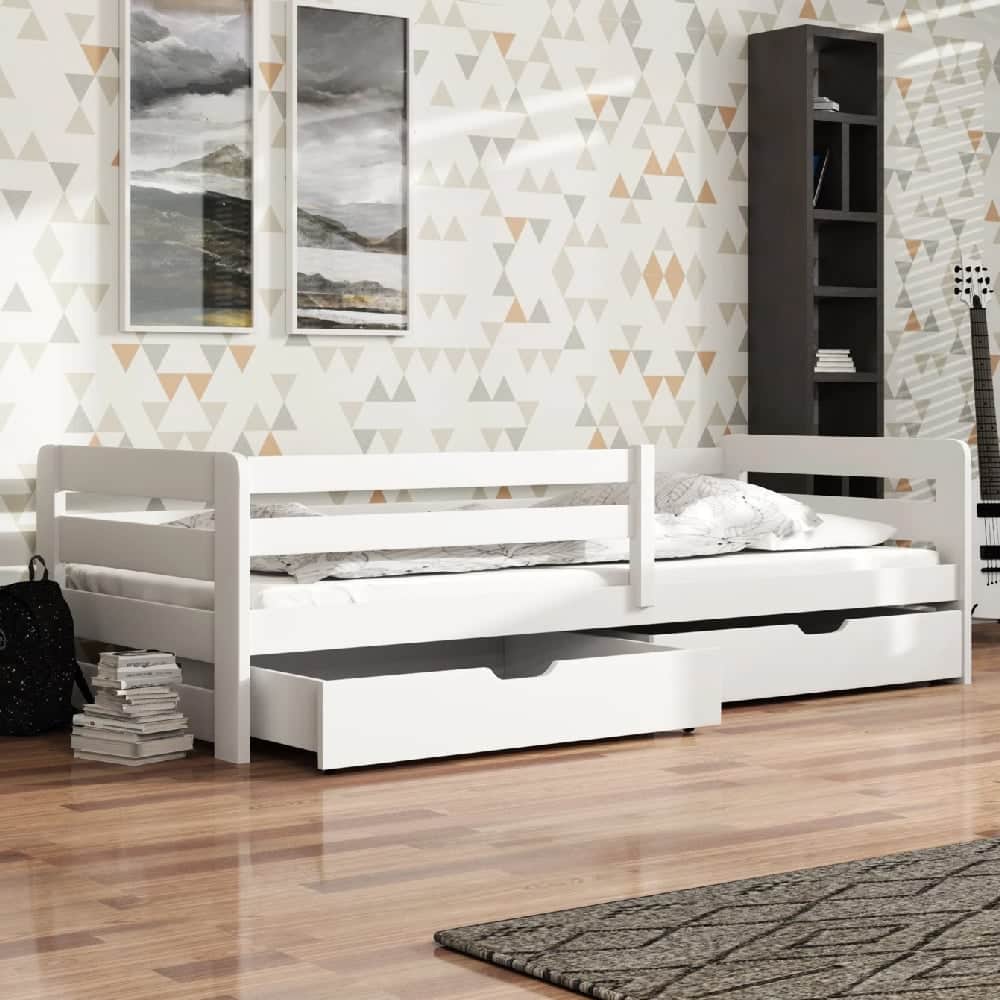 Enoch Wooden Day Bed Without Mattress In White