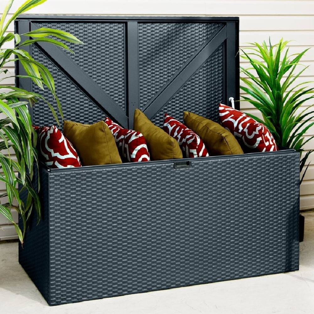 Erskine Metal Garden Storage Box In Anthracite