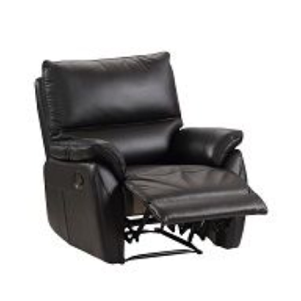 Essex Faux Leather Electric Recliner 1 Seater Sofa In Black