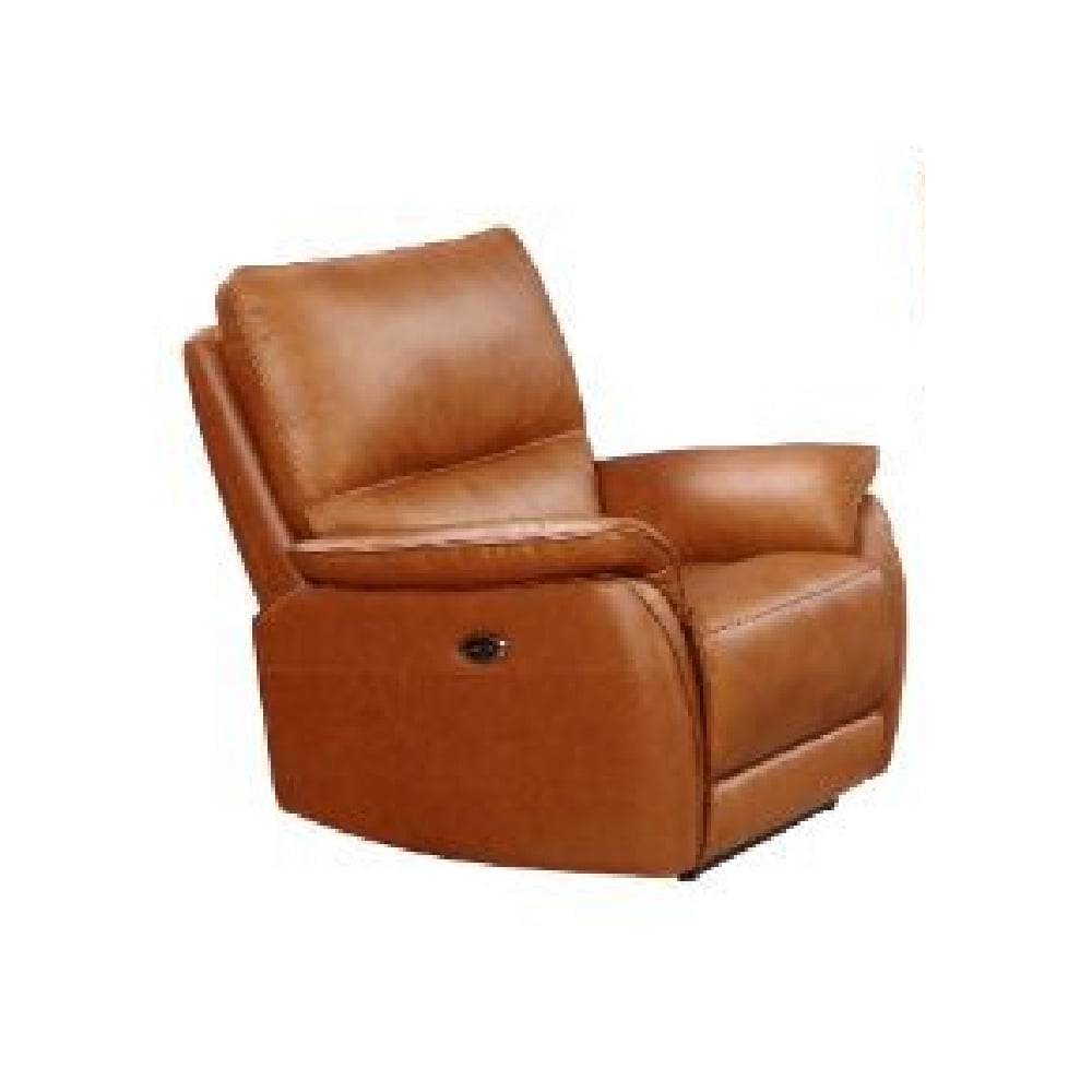 Essex Faux Leather Recliner 1 Seater Sofa In Tan