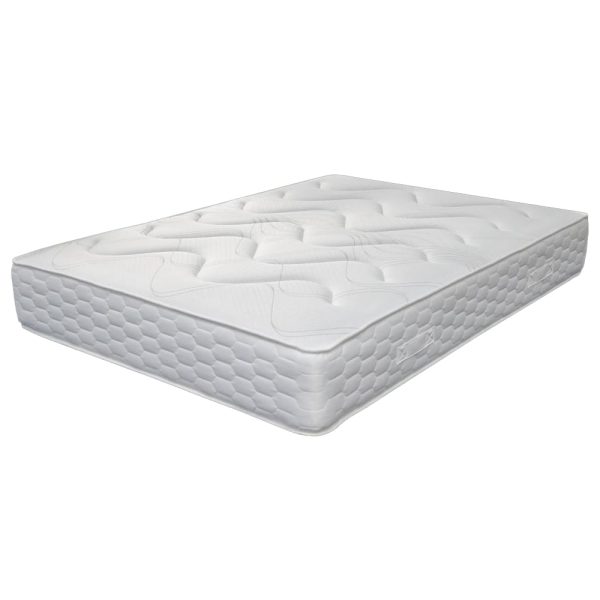 Eastlake Fabric Pocket Sprung King Size Mattress In White | Bed Sava