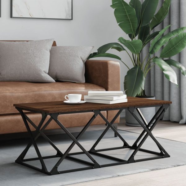 Exeter Wooden Coffee Table Rectangular In Brown Oak | Bed Sava