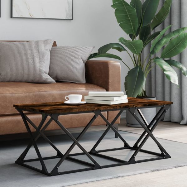 Exeter Wooden Coffee Table Rectangular In Smoked Oak | Bed Sava