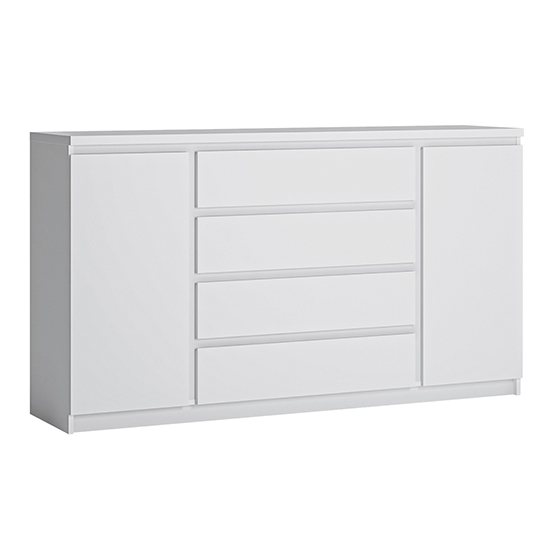 Felton Wooden Sideboard With 4 Drawers In White