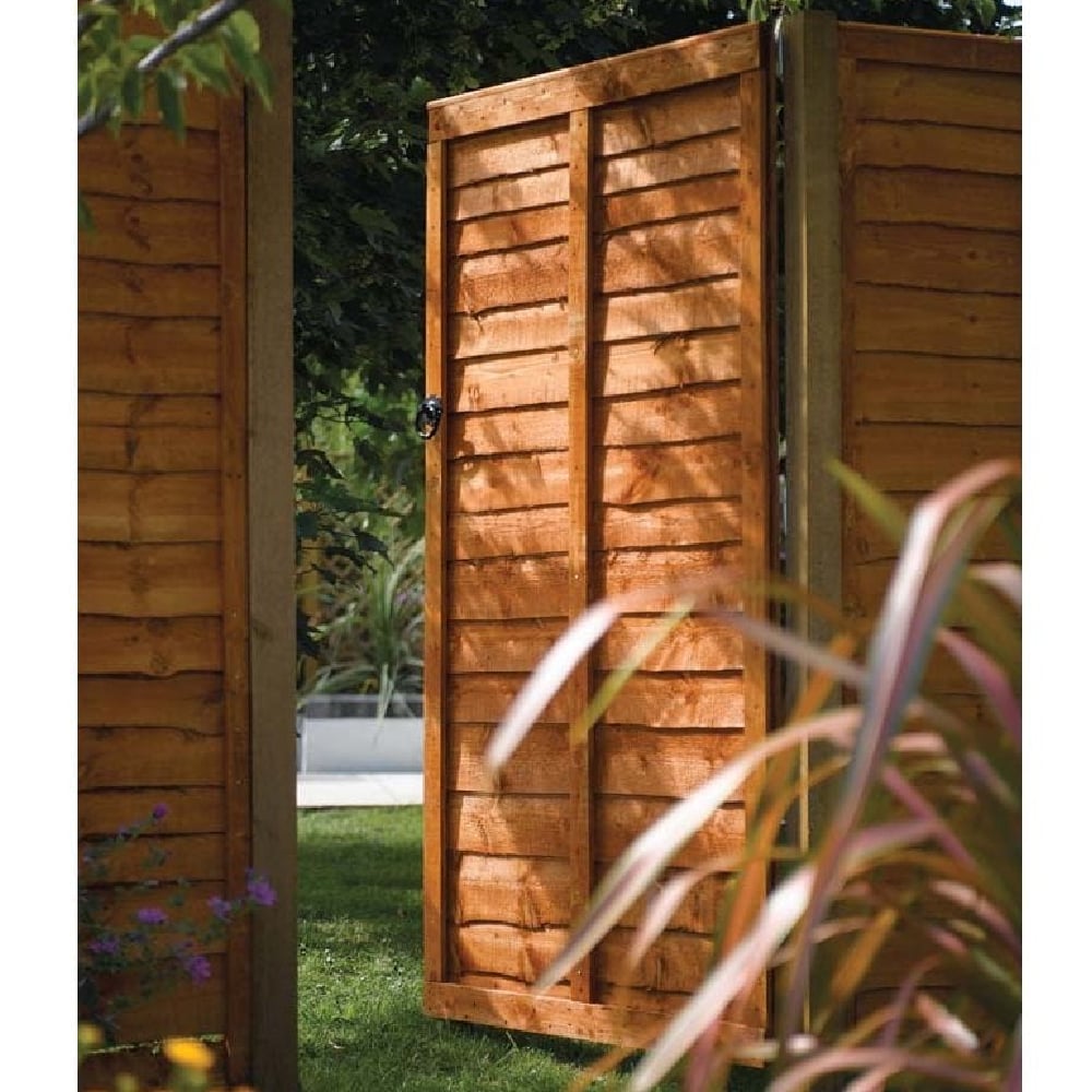 Fico Wooden Garden Traditional Lap Gate In Honey Brown