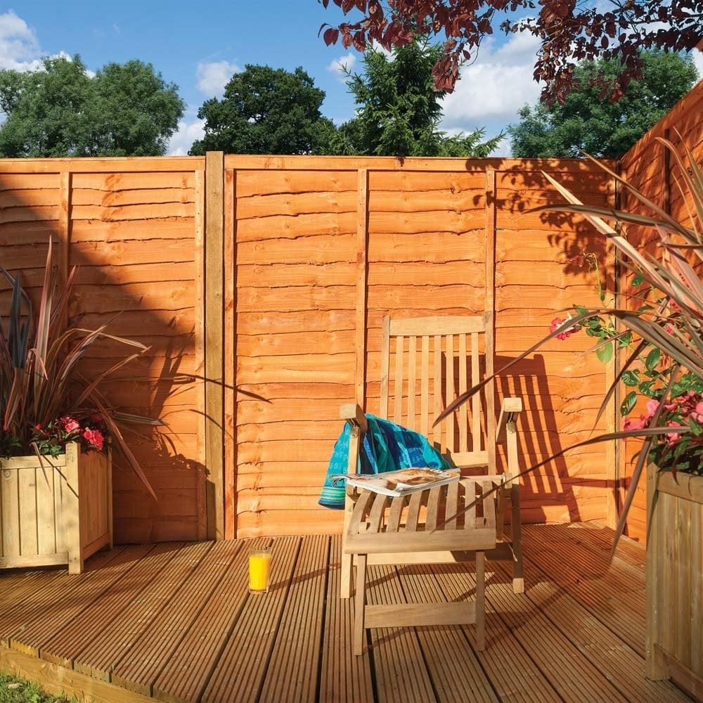 Fico Wooden Garden Traditional Lap Panel In Honey Brown 6×6