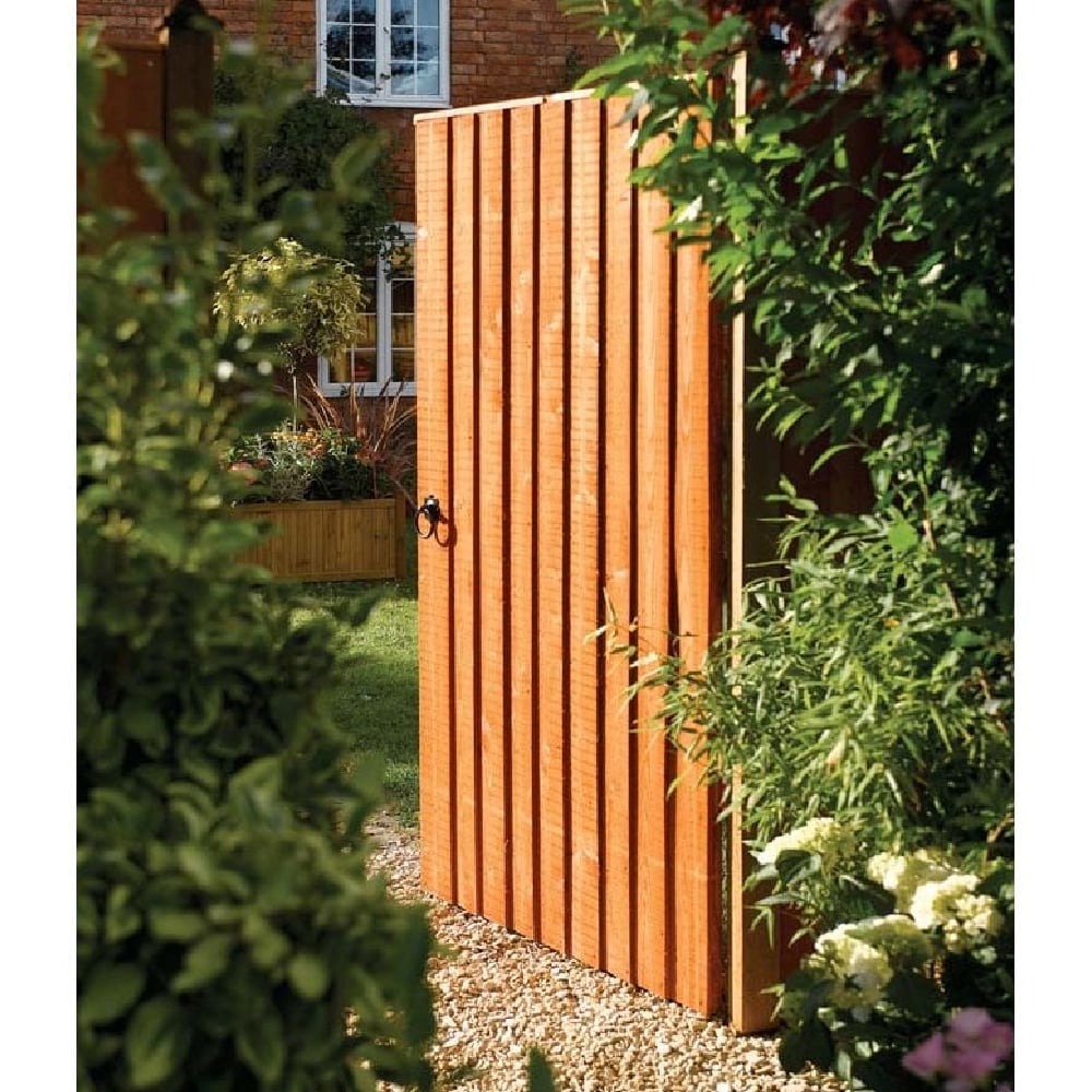 Fico Wooden Garden Vertical Board Gate In Honey Brown