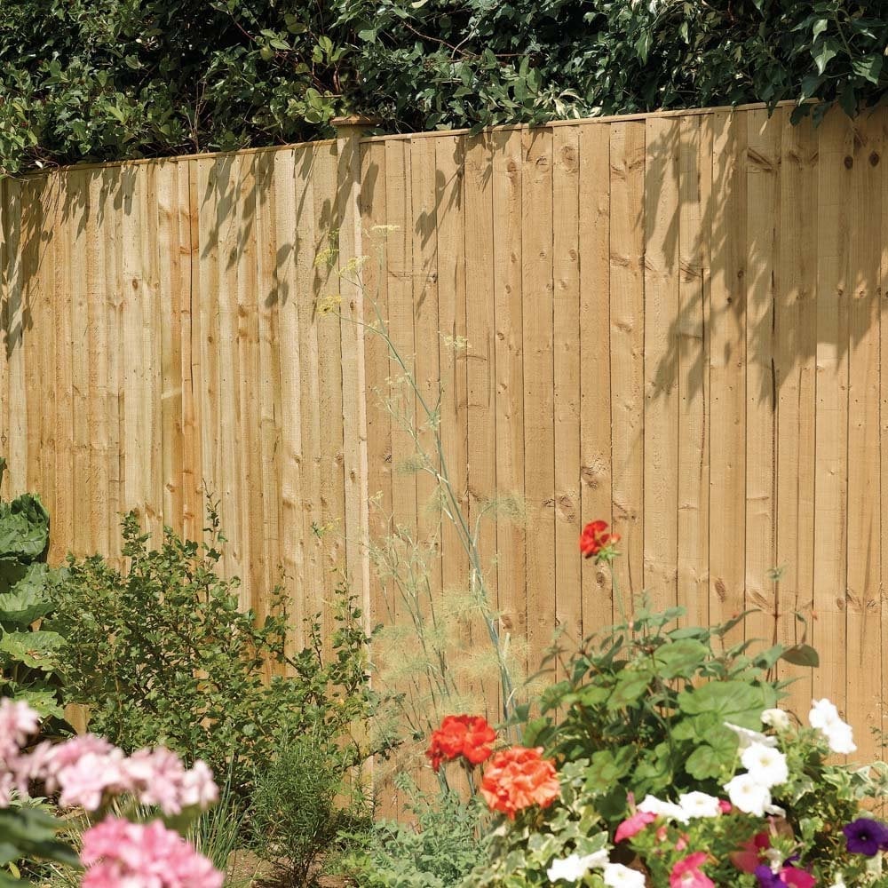 Fico Wooden Garden Vertical Board Panel In Natural 6x4