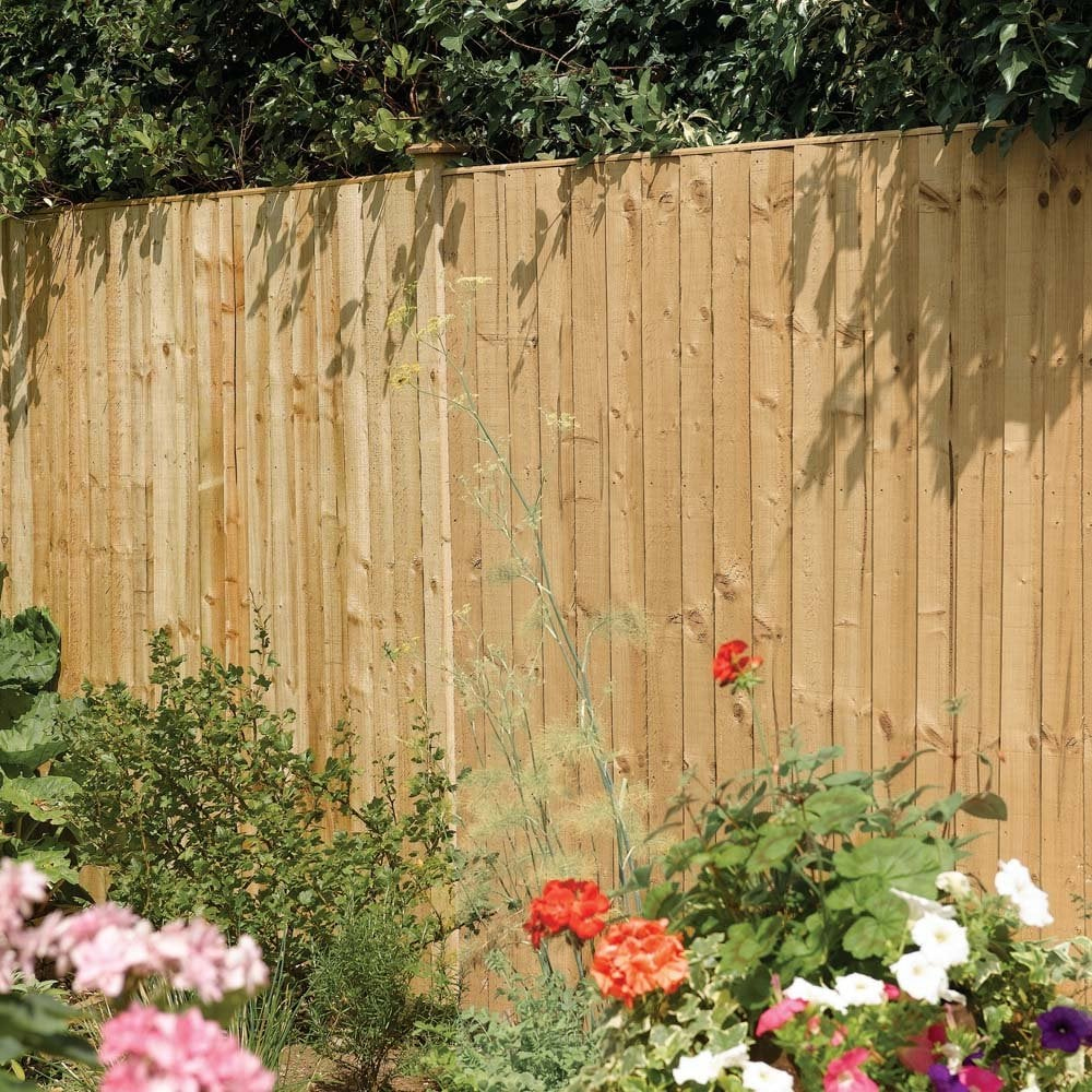 Fico Wooden Garden Vertical Board Panel In Natural 6x6