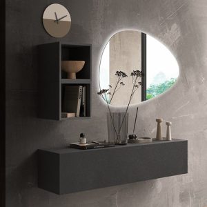 Filiz Wall Hung Wooden Hallway Furniture Set In Lava | Bed Sava