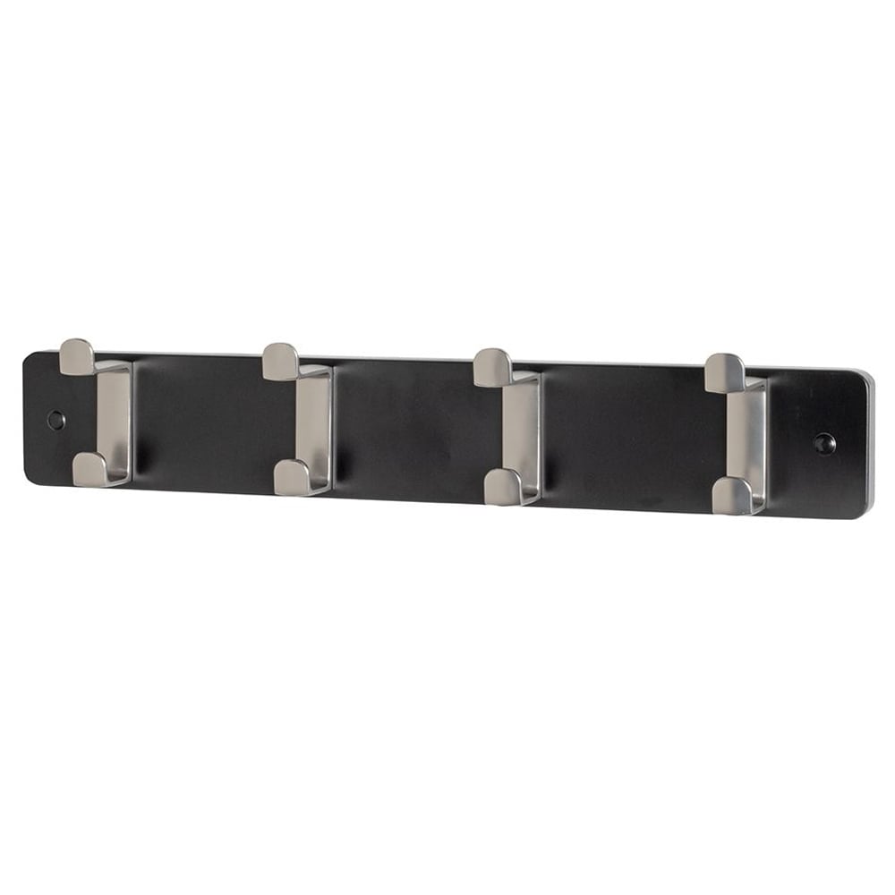 Fillmore Metal Wall Hung Coat Rack With 4 Hook In Black