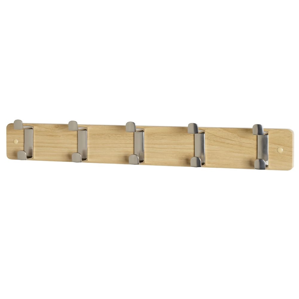 Fillmore Metal Wall Hung Coat Rack With 5 Hook In Oak