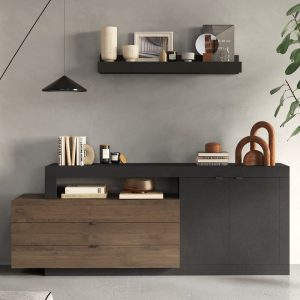 Fiora Wooden Sideboard With 2 Doors 3 Drawers In Lava And Mercure | Bed Sava