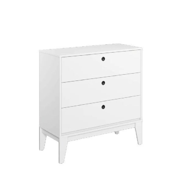 Fletcher Wooden Chest Of 3 Drawers In White | Bed Sava