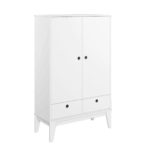 Fletcher Wooden Sideboard With 2 Doors 2 Drawers In White | Bed Sava