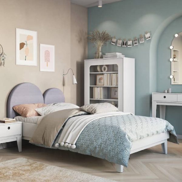 Fletcher Wooden Small Double Bed In White | Bed Sava