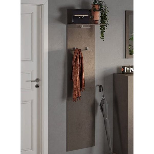 Flint Wooden Coat Hanger Panel With 2 Hooks In Bronze | Bed Sava