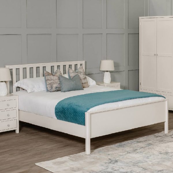 Folsom Wooden Low Foot King Size Bed In Natural | Bed Sava