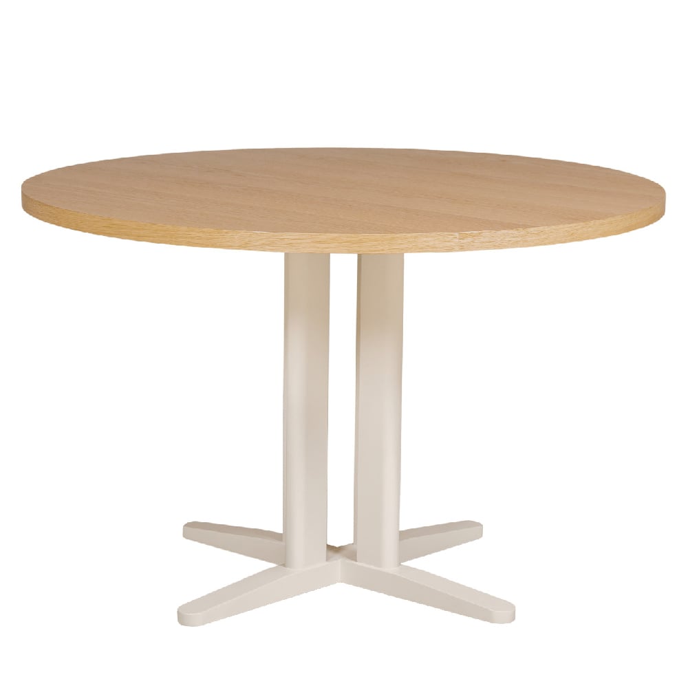 Folsom Wooden Round Dining Table In Natural