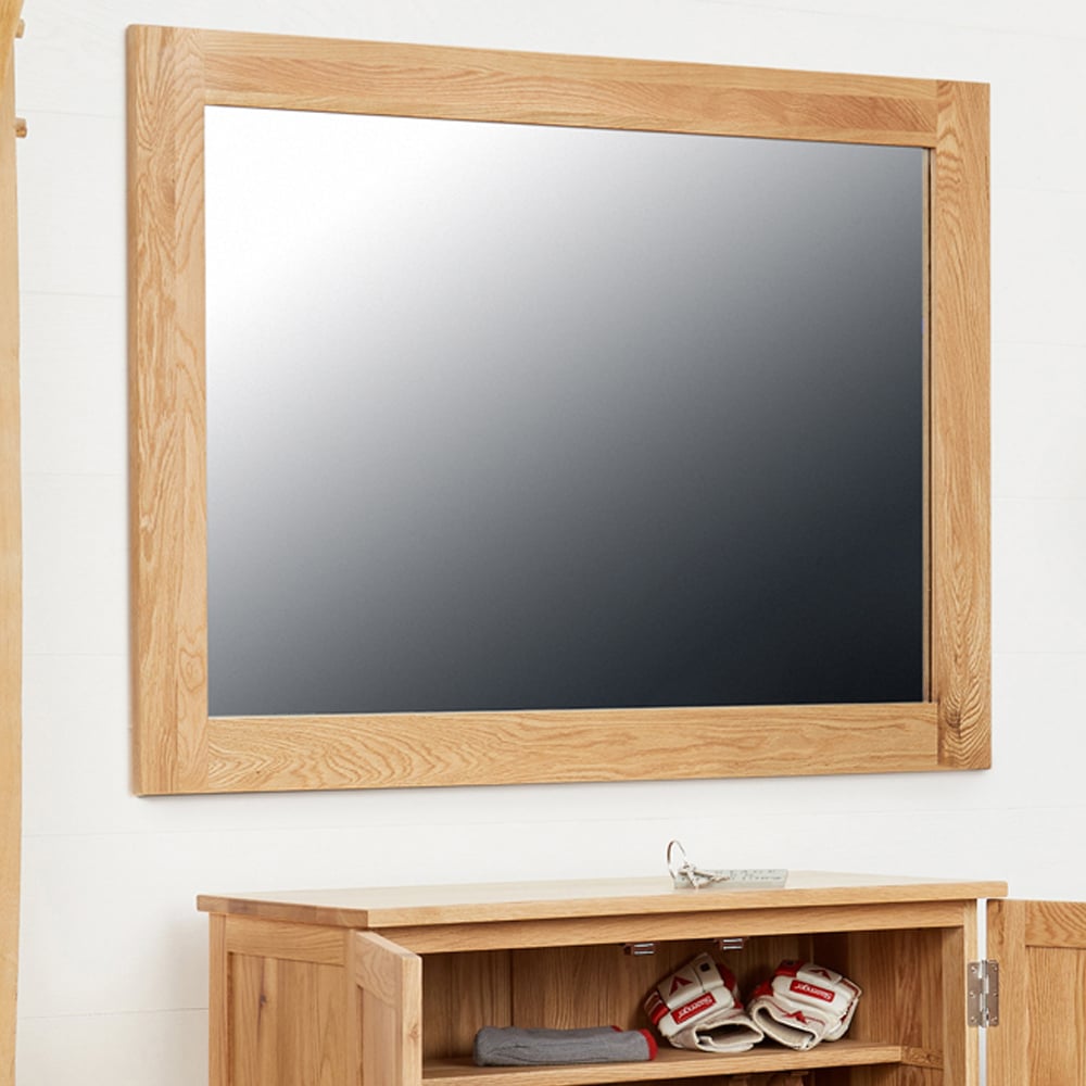 Fornatic Bedroom Wall Mirror With Oak Wooden Frame