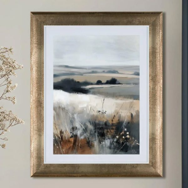Fresno Small Wooden Aura Wall Art In Bronze Frame | Bed Sava
