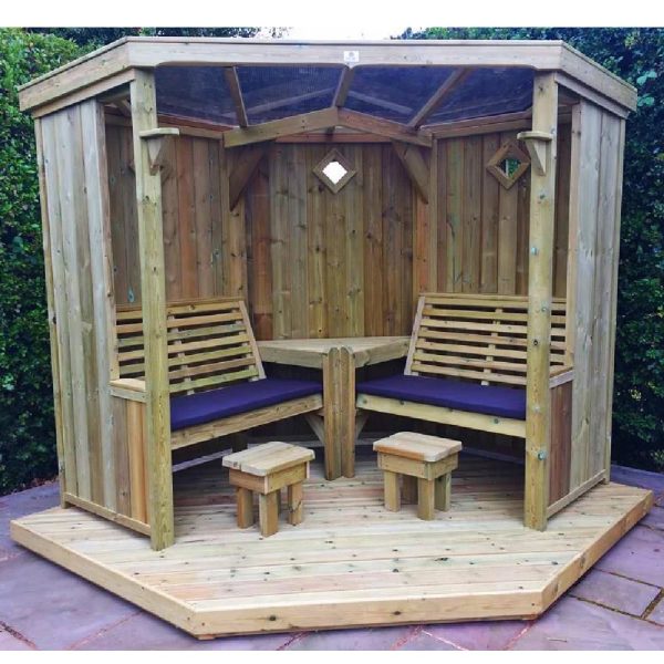 Fresta Large Wooden Occaisonal Garden Seating In Natural | Bed Sava
