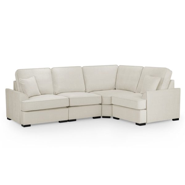 Frisco Fabric Right Hand Corner Sofa In Beige | Bed Sava