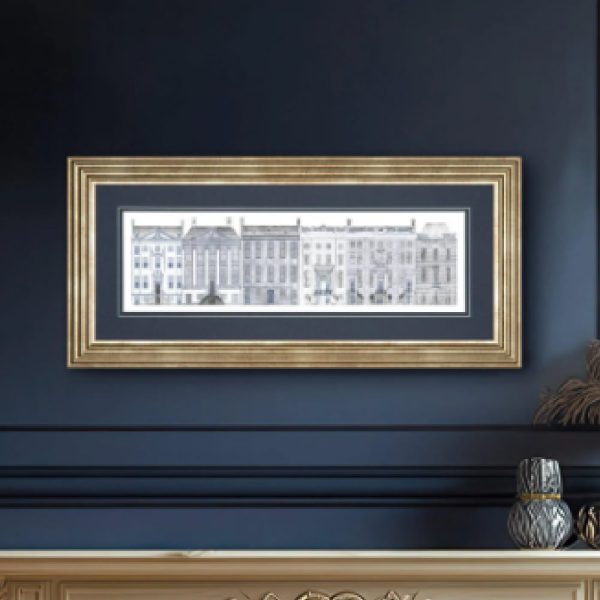 Frisco Wooden Distinction Wall Art In Gold Frame | Bed Sava