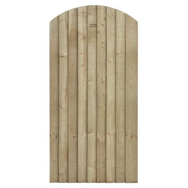 Fryeburg Wooden Garden Arch Top Gate In Sawn | Bed Sava