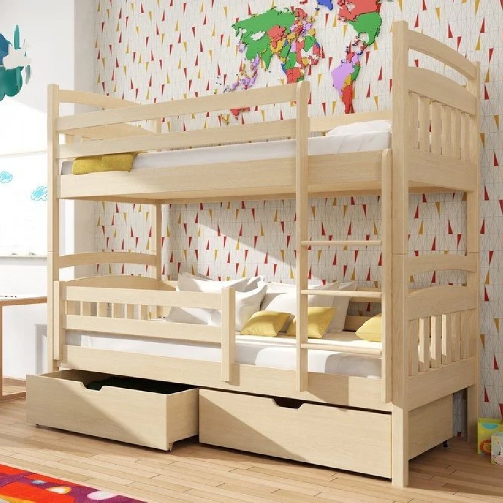 Galena Wooden Bunk Bed With Bonnell Mattress In Pine