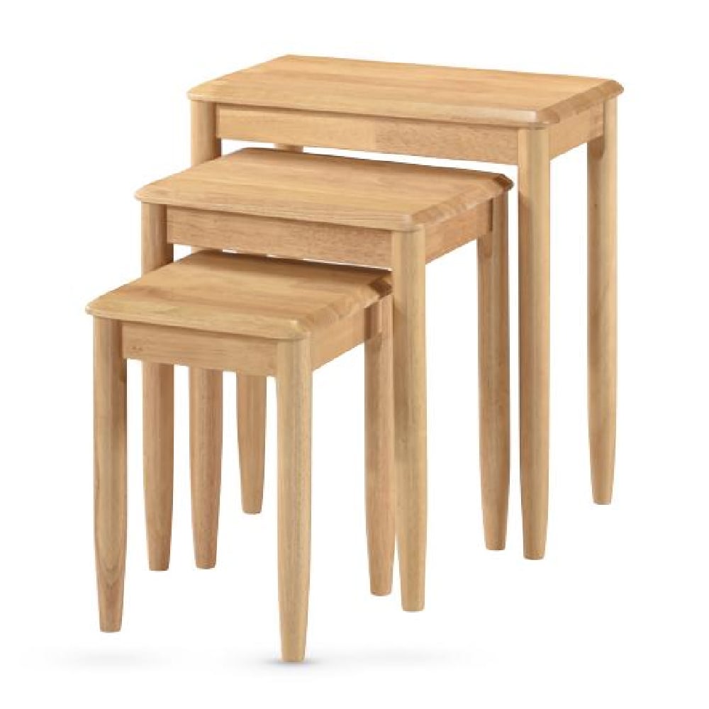 Garnet Wooden Nest Of 3 Tables In Oak
