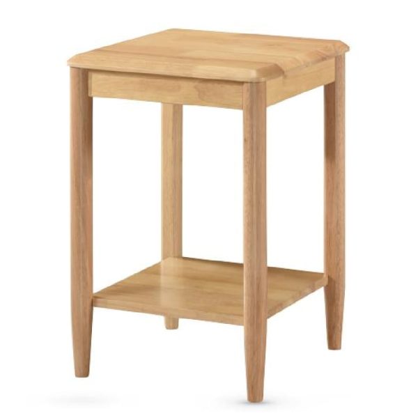 Garnet Wooden Square End Table In Oak | Bed Sava