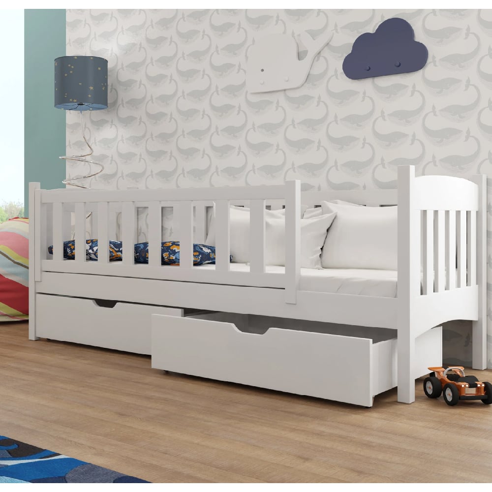 Gautier Wooden Day Bed Without Mattress In Matt White