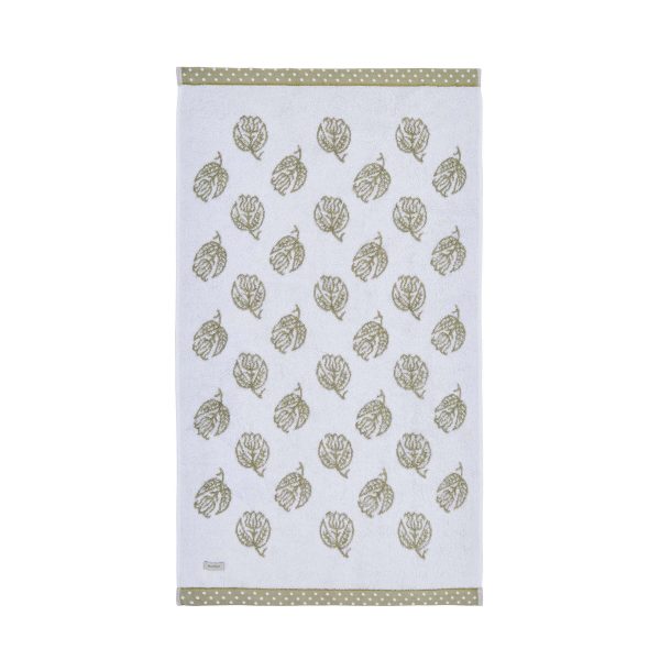 Murmur Georgia Pure Cotton Floral Bath Sheet Mourne Green | Bed Sava