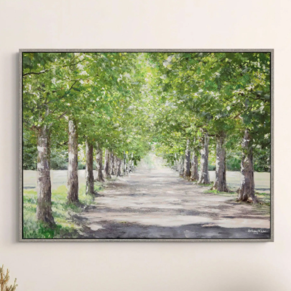 Granby Canvas Trees Wall Art In Grey Frame