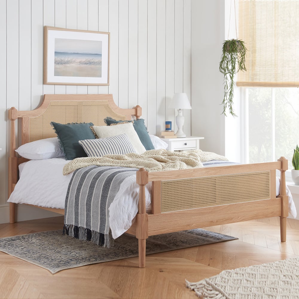 Gilroy Wooden Double Bed In Oak