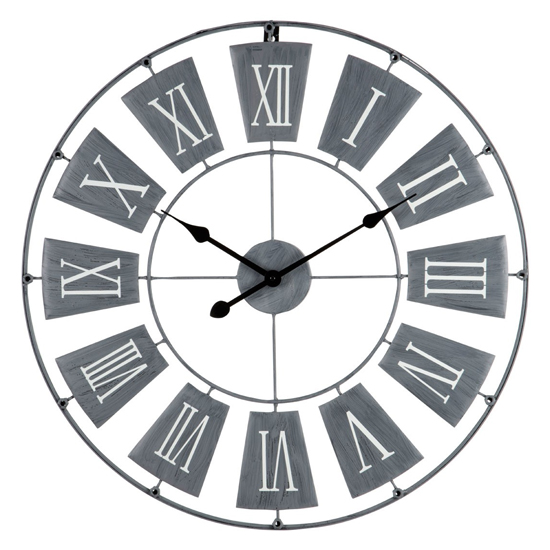 Givoa Small Metal Contemporary Wall Clock In Grey