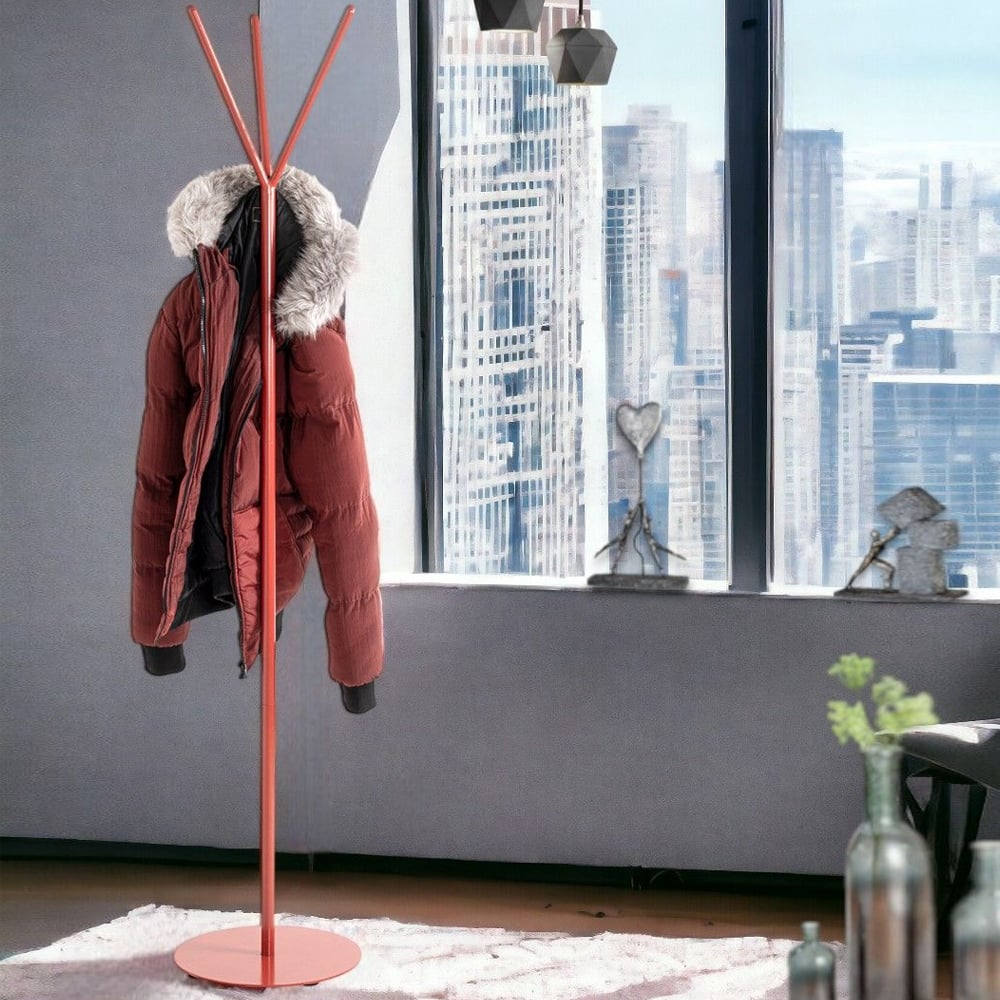 Glasgow Steel Coat Stand In Red