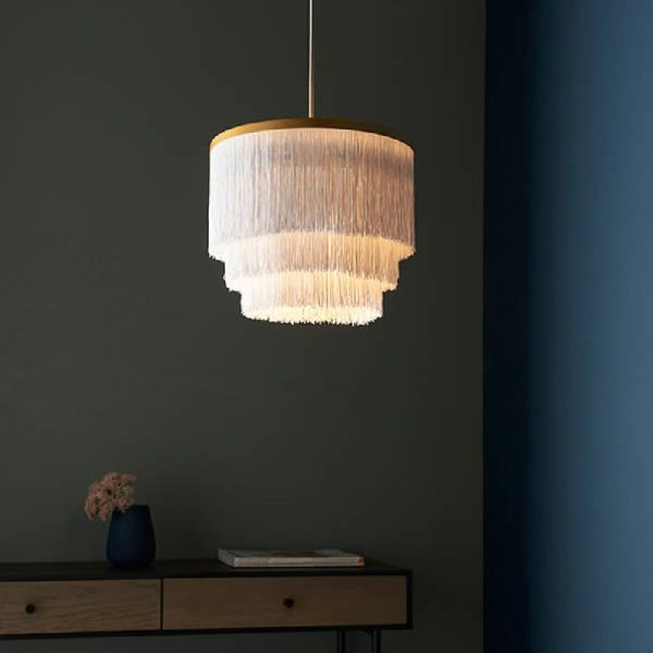 Goshen Glass Small Ceiling Pendant Light In Matt Gold And Chrome | Bed Sava