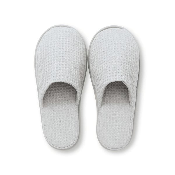 Murmur Spa Collection Waffle Slippers Cloud Grey | Bed Sava