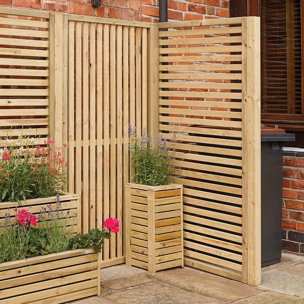 Guelph Wooden Garden Vertical 2 Slatted Panel In Natural