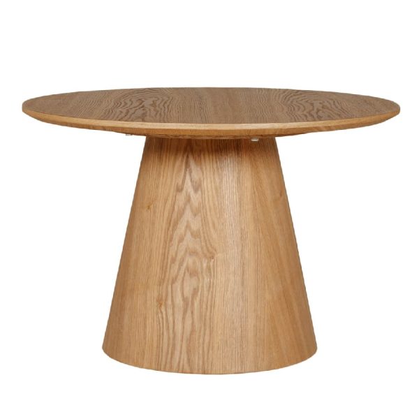 Hamel Wooden Round Coffee Table In Brown | Bed Sava