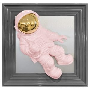 Hankinson Astronaut 3D Wall Art In Pink And Grey | Bed Sava