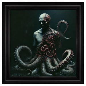 Hankinson Octoman Horror Wall Art In Black Frame | Bed Sava