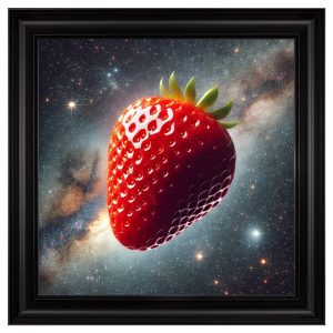 Hankinson Strawberry Galaxy Wall Art In Black Frame | Bed Sava