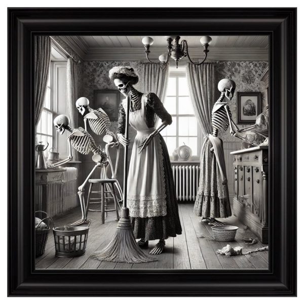 Hankinson Worked To The Bone Wall Art In Black Frame | Bed Sava