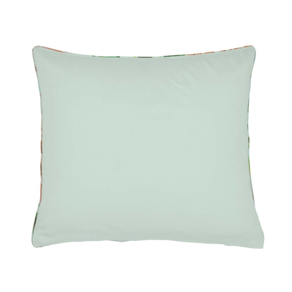 Harlequin Dahlia Pair of Square Pillowcases, Coral